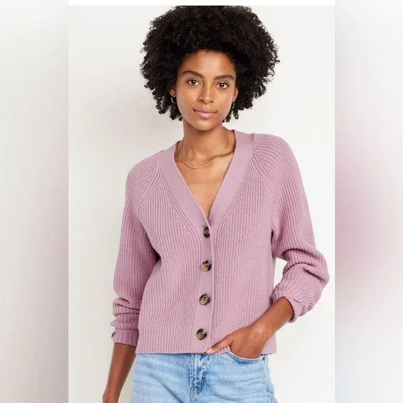 Old Navy Sweaters Old Navy Rose Shakerstitch Womens Cardigan M